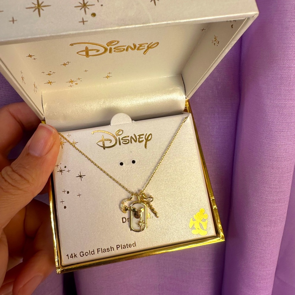 14k GOLD plated Disney Dream it Do it necklace.
